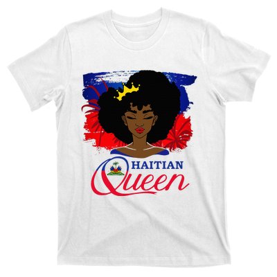 Haitian Queen Haiti Flag Melanin T-Shirt