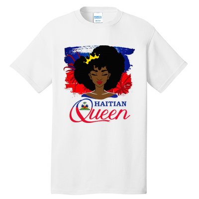 Haitian Queen Haiti Flag Melanin Tall T-Shirt