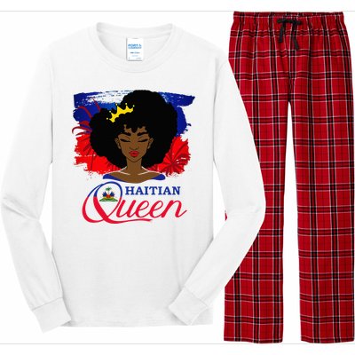 Haitian Queen Haiti Flag Melanin Long Sleeve Pajama Set