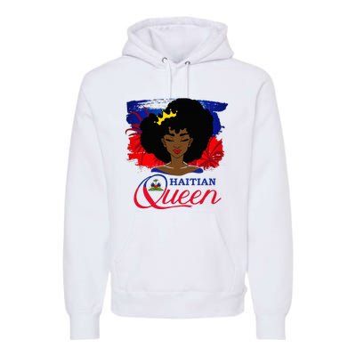 Haitian Queen Haiti Flag Melanin Premium Hoodie