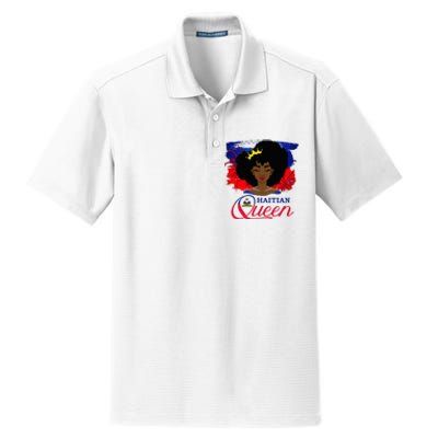 Haitian Queen Haiti Flag Melanin Dry Zone Grid Polo