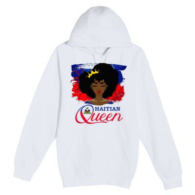 Haitian Queen Haiti Flag Melanin Premium Pullover Hoodie