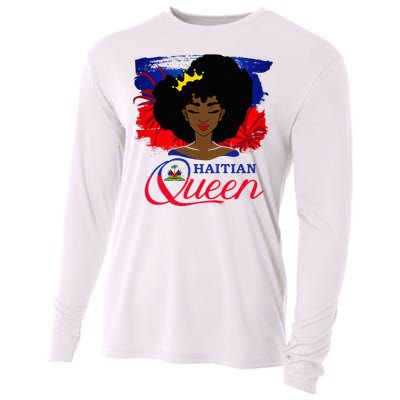 Haitian Queen Haiti Flag Melanin Cooling Performance Long Sleeve Crew