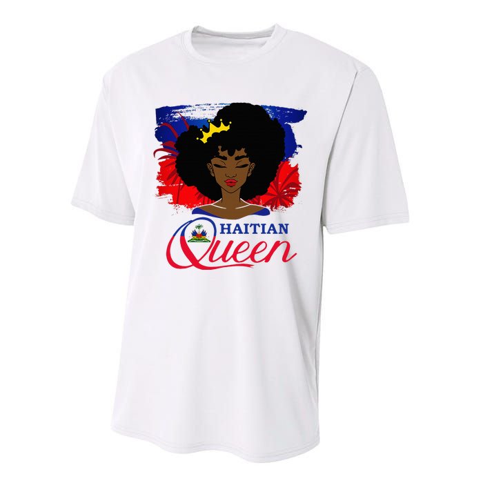 Haitian Queen Haiti Flag Melanin Performance Sprint T-Shirt