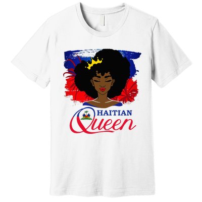 Haitian Queen Haiti Flag Melanin Premium T-Shirt