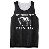 Horse Quotes My Therapist Eats Hay Grazing Horse Equestrian Mesh Reversible Basketball Jersey Tank