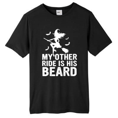 Halloween Quote My Other Ride Is His Beard Witch Tall Fusion ChromaSoft Performance T-Shirt