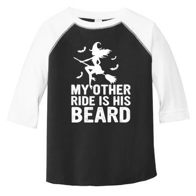 Halloween Quote My Other Ride Is His Beard Witch Toddler Fine Jersey T-Shirt