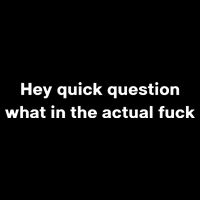 Hey Quick Question What In The Actual Fuck Sweatshirt