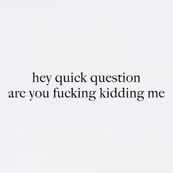 Hey Quick Question Are You Fcking Kidding Me Gift Button