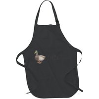 Hey Quick Question Wtaf Funny Duck Meme Retro Humor Joke Full-Length Apron With Pockets