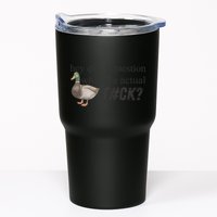 Hey Quick Question Wtaf Funny Duck Meme Retro Humor Joke Tumbler