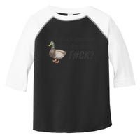 Hey Quick Question Wtaf Funny Duck Meme Retro Humor Joke Toddler Fine Jersey T-Shirt