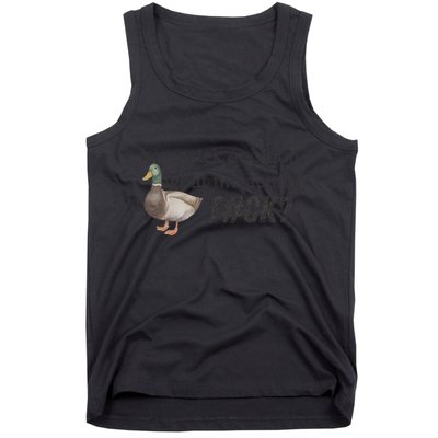 Hey Quick Question Wtaf Funny Duck Meme Retro Humor Joke Tank Top