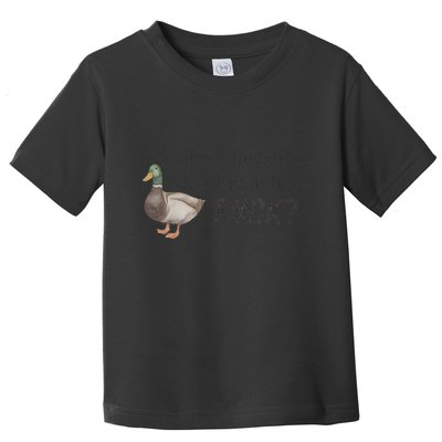 Hey Quick Question Wtaf Funny Duck Meme Retro Humor Joke Toddler T-Shirt