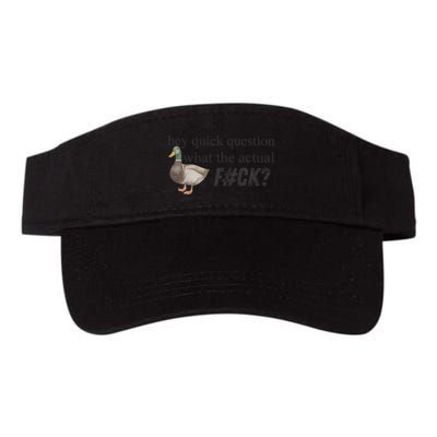Hey Quick Question Wtaf Funny Duck Meme Retro Humor Joke Visor