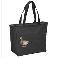 Hey Quick Question Wtaf Funny Duck Meme Retro Humor Joke Zip Tote Bag