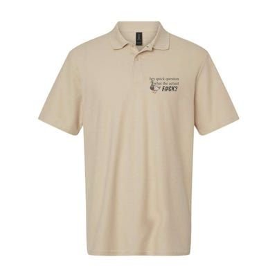 Hey Quick Question Wtaf Funny Duck Meme Retro Humor Joke Polo