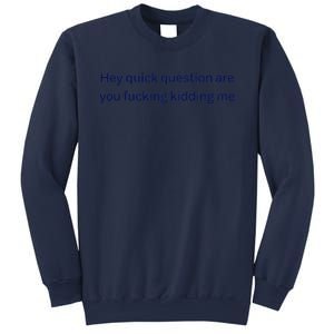 Hey Quick Question Are You Fcking Kidding Me Funny Sweatshirt