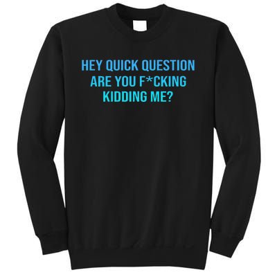 Hey Quick Question Are You Fcking Kidding Me Sweatshirt