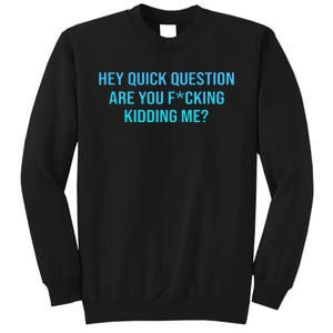 Hey Quick Question Are You Fcking Kidding Me Sweatshirt