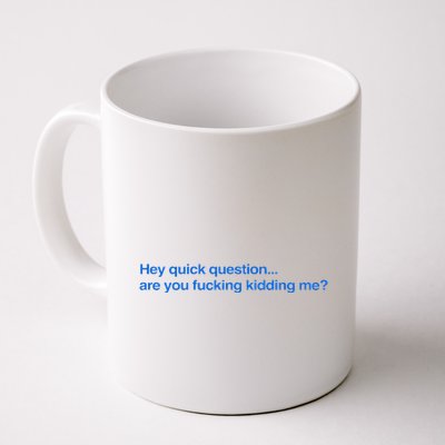 Hey Quick Question Are You Fcking Kidding Me Funny Mug