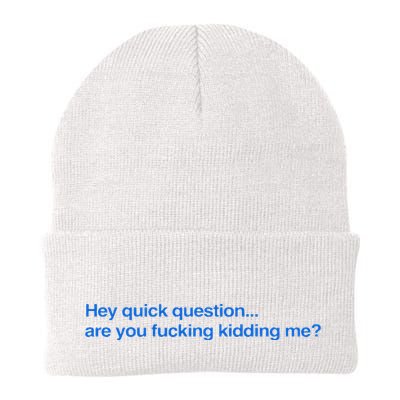 Hey Quick Question Are You Fcking Kidding Me Funny Beanie
