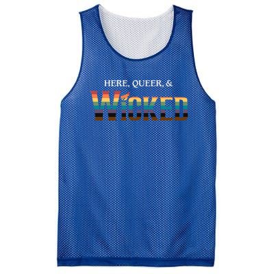 Here Queer & Wicked Lgbt Mesh Reversible Basketball Jersey Tank