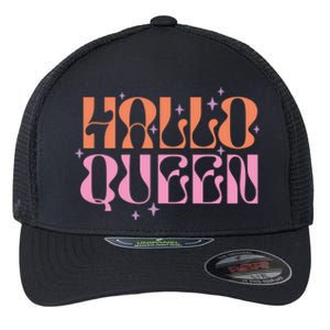 Hallo Queen Witch Groovy Funny Halloween Costumes Cute Gift Flexfit Unipanel Trucker Cap