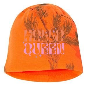 Hallo Queen Witch Groovy Funny Halloween Costumes Cute Gift Kati - Camo Knit Beanie