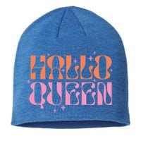 Hallo Queen Witch Groovy Funny Halloween Costumes Cute Gift Sustainable Beanie