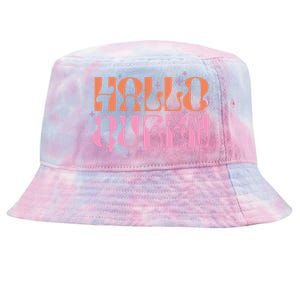 Hallo Queen Witch Groovy Funny Halloween Costumes Cute Gift Tie-Dyed Bucket Hat