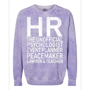 HR The Unofficial Psychologist  Colorblast Crewneck Sweatshirt