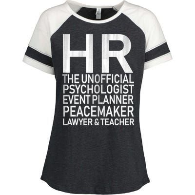 HR The Unofficial Psychologist  Enza Ladies Jersey Colorblock Tee