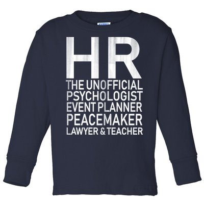 HR The Unofficial Psychologist  Toddler Long Sleeve Shirt