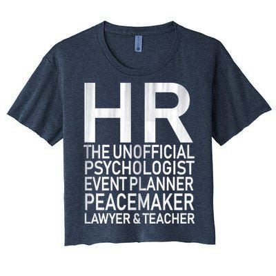 HR The Unofficial Psychologist  Women's Crop Top Tee