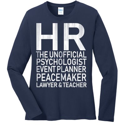 HR The Unofficial Psychologist  Ladies Long Sleeve Shirt