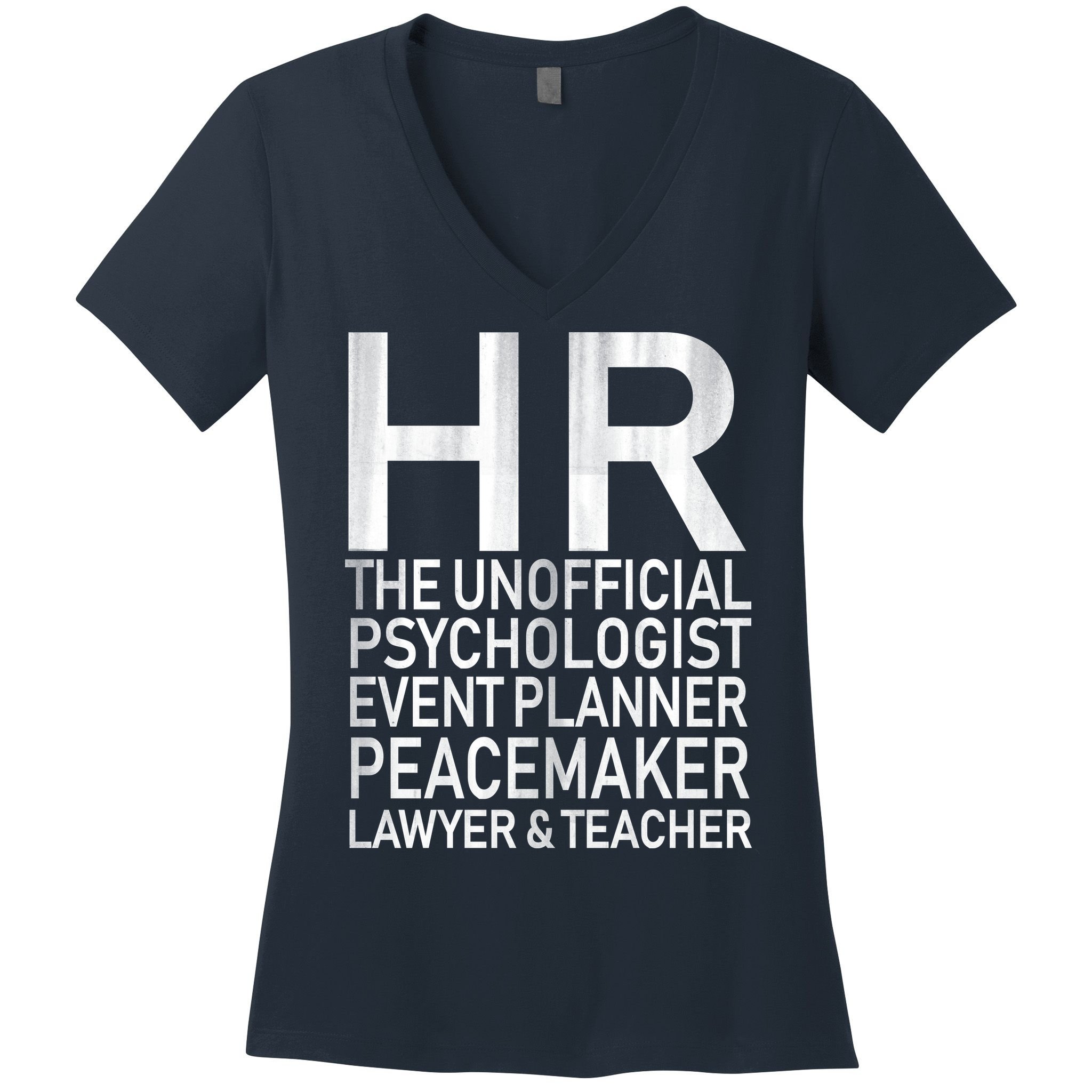 HR The Unofficial Psychologist  Women's V-Neck T-Shirt