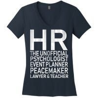 HR The Unofficial Psychologist  Women's V-Neck T-Shirt