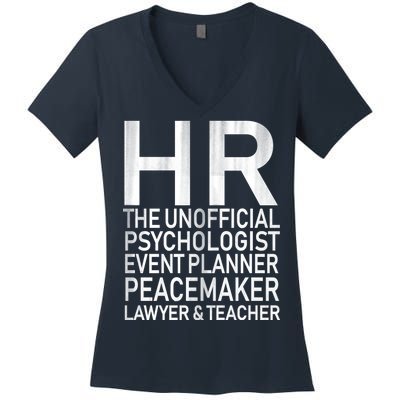 HR The Unofficial Psychologist  Women's V-Neck T-Shirt