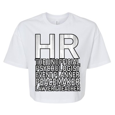 HR The Unofficial Psychologist  Bella+Canvas Jersey Crop Tee