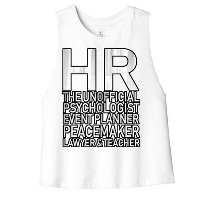 HR The Unofficial Psychologist  Women's Racerback Cropped Tank