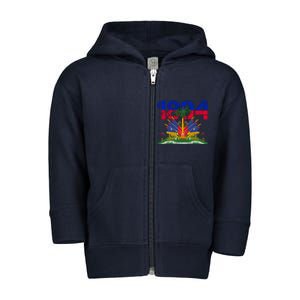 Haitian Revolution 1804 Haiti Haitian Flag Day Independence Toddler Zip Fleece Hoodie