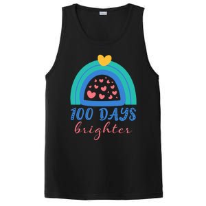 Heart Rainbow 100 Days Brighter 100th Day Of School Teacher Gift PosiCharge Competitor Tank