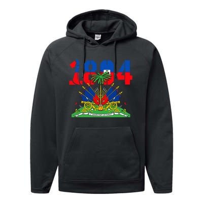 Haitian Revolution 1804 Haiti Haitian Flag Day Performance Fleece Hoodie