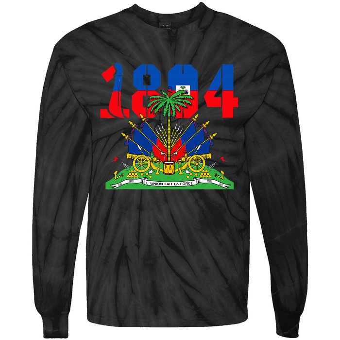 Haitian Revolution 1804 Haiti Haitian Flag Day Tie-Dye Long Sleeve Shirt