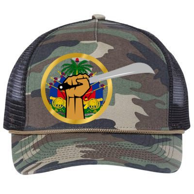 Haitian Revolution 1804 Independence Flag Day Gift Retro Rope Trucker Hat Cap