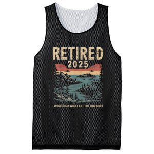 Hilarious Retired 2025 I Worked My Whole Life For Retro Mesh Reversible Basketball Jersey Tank