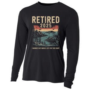 Hilarious Retired 2025 I Worked My Whole Life For Retro Cooling Performance Long Sleeve Crew