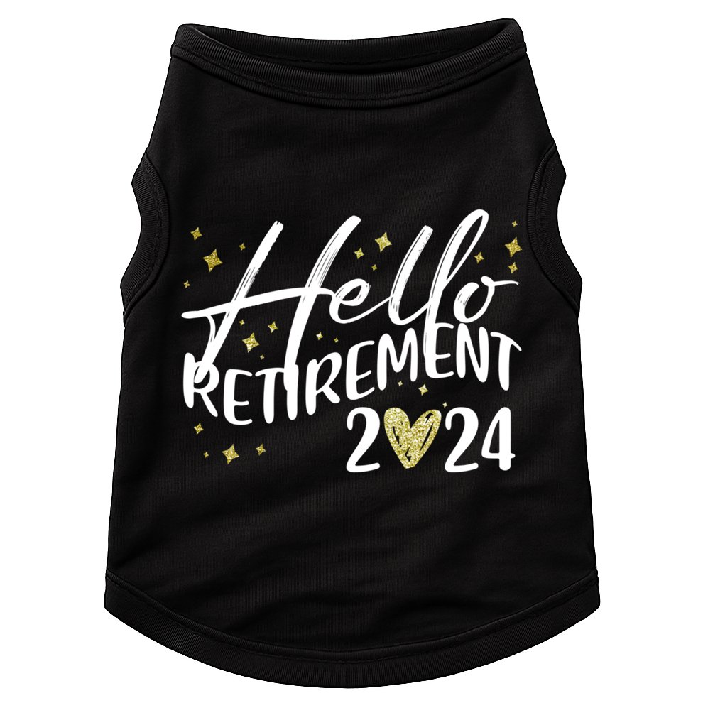 Hello Retiret 2024 Retired Retiring Cool Gift Doggie Tank
